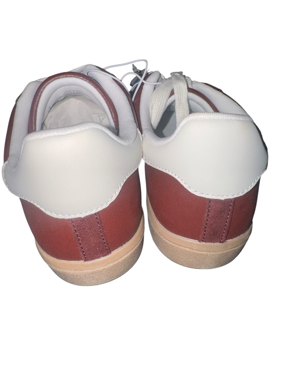 Universal Thread Burgundy and White Retro-Style Sneakers - Picture 4 of 4